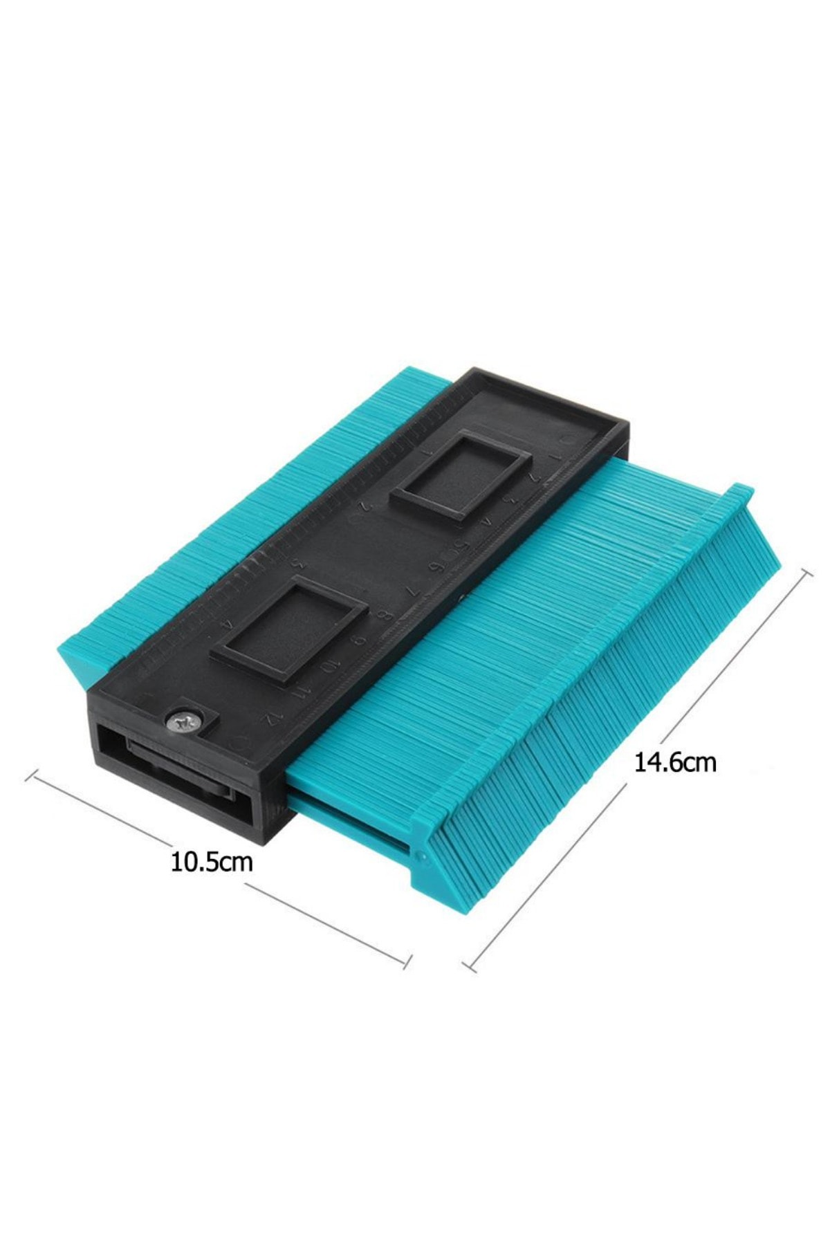 Çok Fonksiyonlu Plastik Kontur Ölçüm Cihazı Ahşap Fayans Şekillendirme Kalıbı- 12 CM (5563) #5