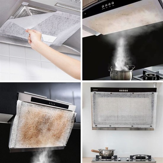 2li Yağ Emici Duman Önleyici Pratik Mutfak Davlumbaz Koruyucu Dayanıklı Yedek Filtre 45x90cm (5563) #3