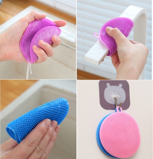 Silikon Bulaşık Yıkama Fırçası Tükenmeyen (2 Adet) (5563) #3