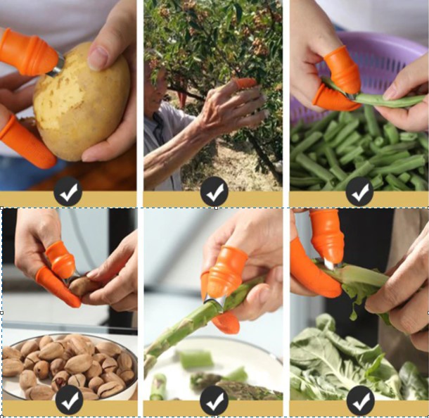 Pratik Baş Parmak Sebze Kesme Ayıklayıcı Erkek L Set (5563) #4