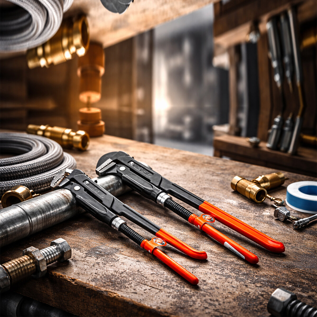 1.5 INC PARMAK MAŞALI ÇELİK BORU ANAHTARI KAYMAZ KILIFLI SAP KTX-023 (5563) #2