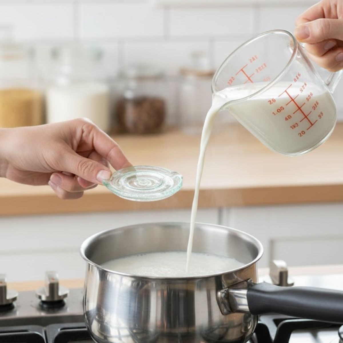 Cam Süt Kaynatma ve Taşma Önleyici Aparat – Süt Taşırmaz Güvenli Kaynatma,Isıya Dayanıklı Cam (5563) #3