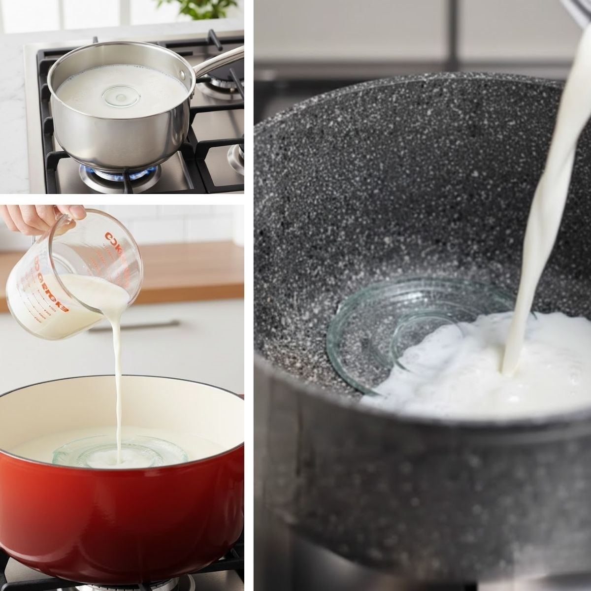 Cam Süt Kaynatma ve Taşma Önleyici Aparat – Süt Taşırmaz Güvenli Kaynatma,Isıya Dayanıklı Cam (5563) #5