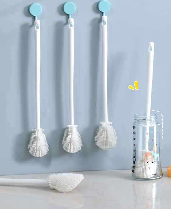 Kavanoz ve Biberon Yıkama Fırçası Silikon Beyaz (5563) #2