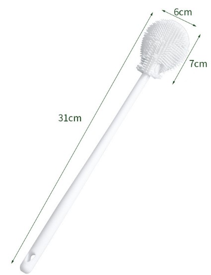 Kavanoz ve Biberon Yıkama Fırçası Silikon Beyaz (5563) #3