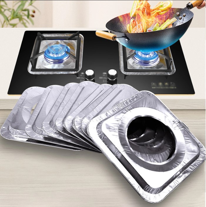 Square Stovetop Oil Splatter Guard Aluminum Sheet 23*23 cm 1