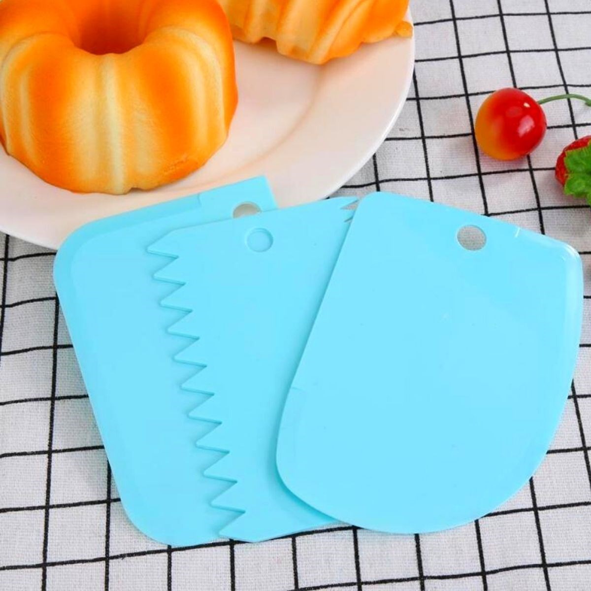 Pasta Hamur Şekillendirici Spatula Kesici Kazıyıcı Dekoratör Set (5563) #2