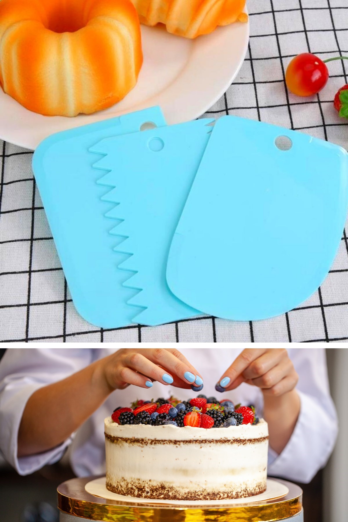 Pasta Hamur Şekillendirici Spatula Kesici Kazıyıcı Dekoratör Set (5563) #5