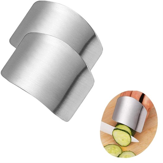 2-Pack Metal Finger Guard - Fast & Safe Cutting Stainless St