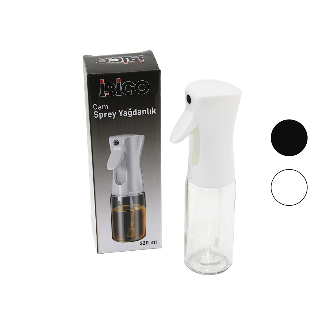 CAM 220ML YAĞDANLIK SPREY SİYAH - BEYAZ PLASTİK BAŞLIK (5563
