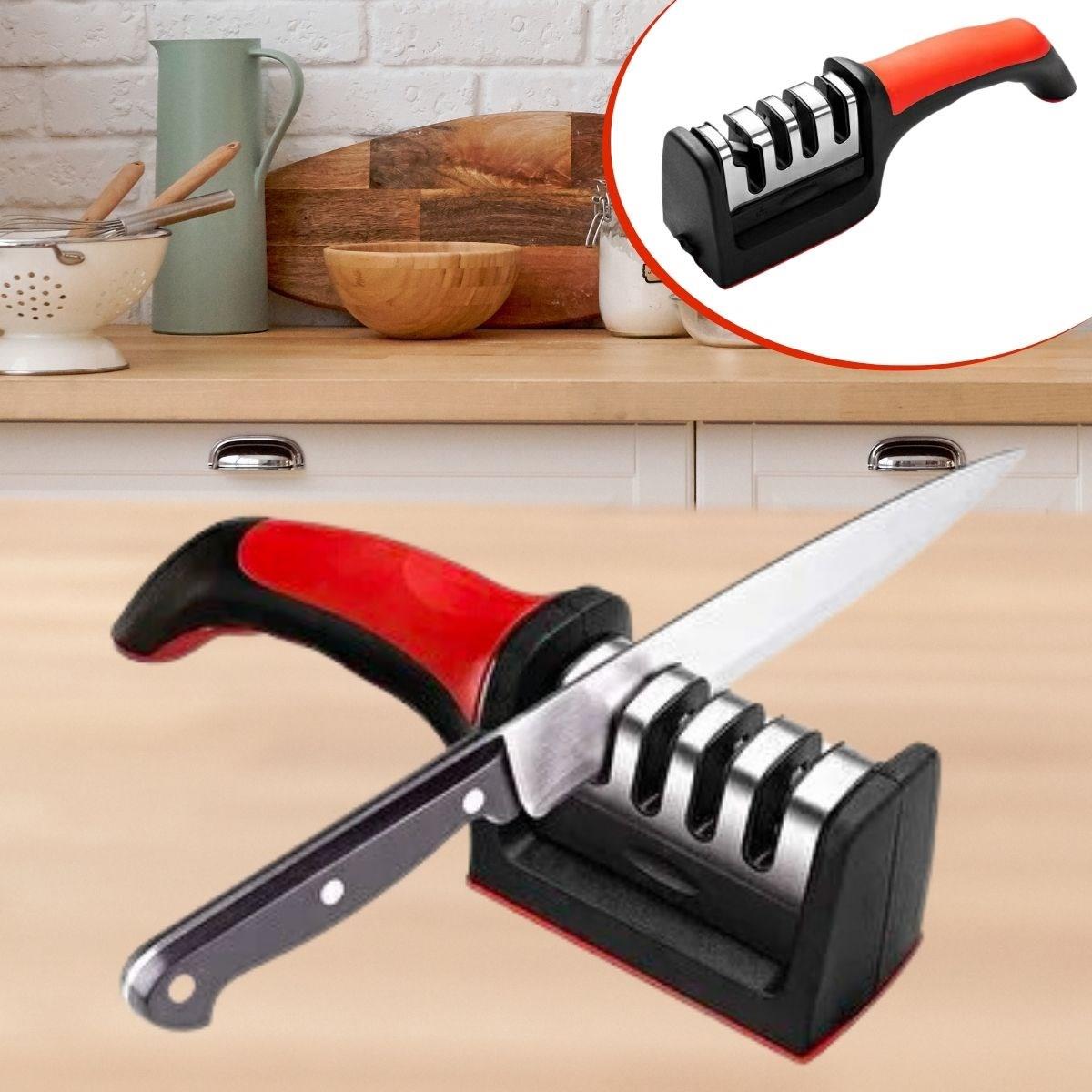 4-Stage Non-Slip Knife & Scissors Sharpener Tool (5563)