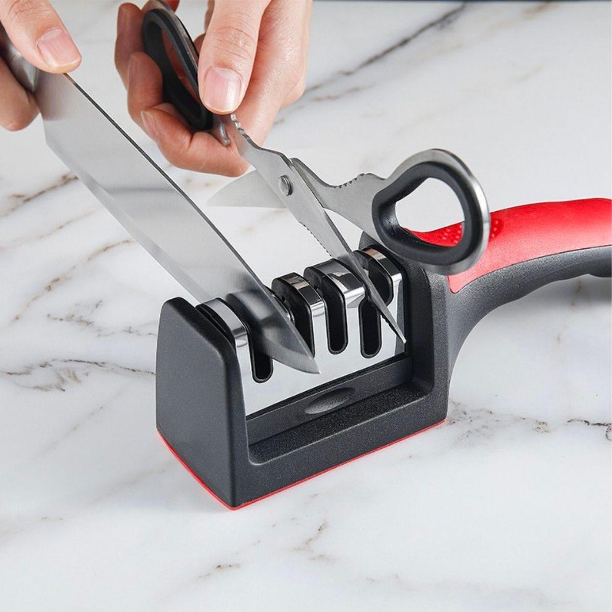 4-Stage Non-Slip Knife & Scissors Sharpener Tool (5563) #3