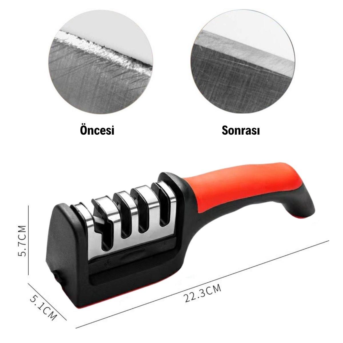 4-Stage Non-Slip Knife & Scissors Sharpener Tool (5563) #4