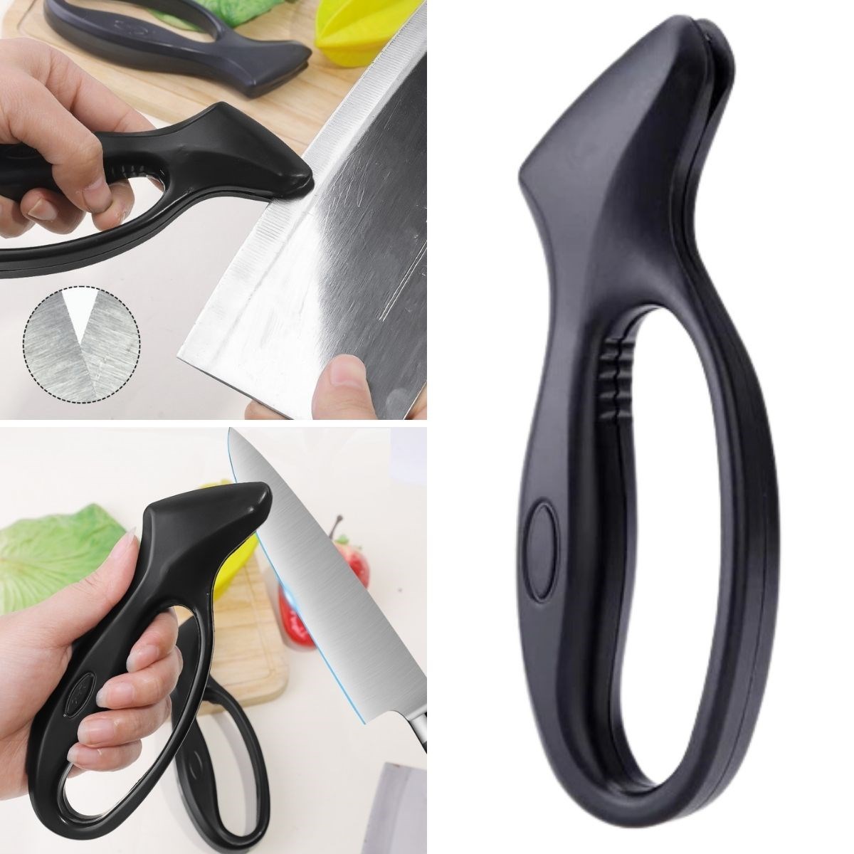 Easy-Grip Stainless Steel Manual Knife Sharpener (5563)