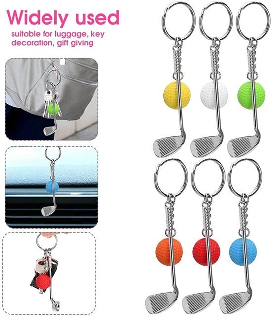 Gerçekçi Golf Tasarımlı Şık Anahtarlık Kolye Çanta Süsü Golf Keychain (5563) #2