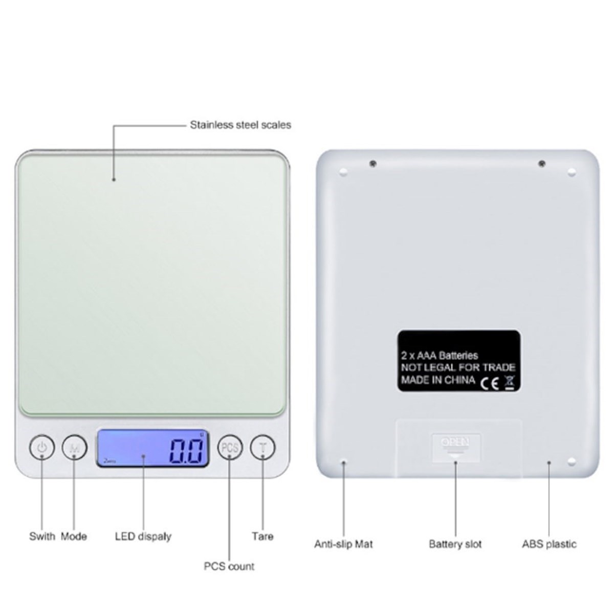 Digital Precision Kitchen Scale 2000g/0.1g Accuracy (5563) #3