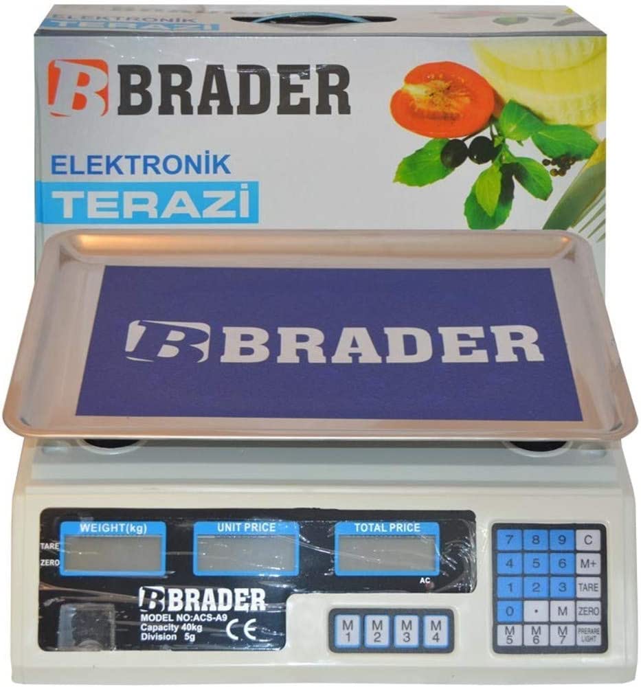 Digitale Waage 40 kg für Lebensmittelhandel, Metzgerei #3