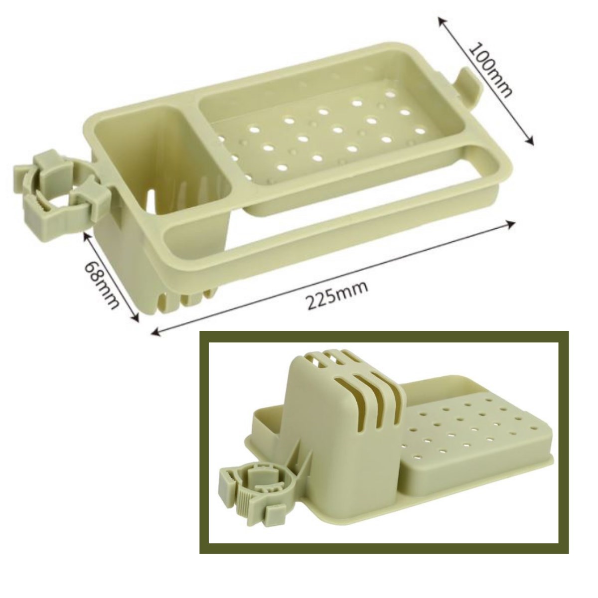 Musluğa Takılan Sünger Havlu Askılı Sabun Hazneli mutfak Banyo Lavabo Düzenleyici Organizer (5563) #4