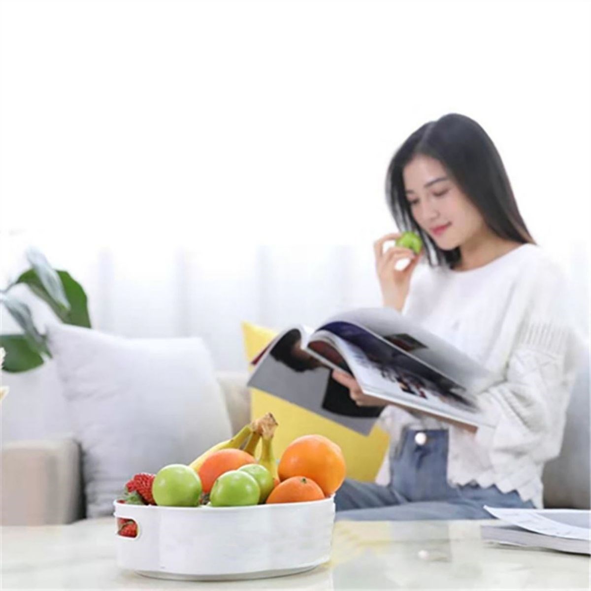 360° Rotating Round Tray Presentation and Service Organizer Table (5563) #3