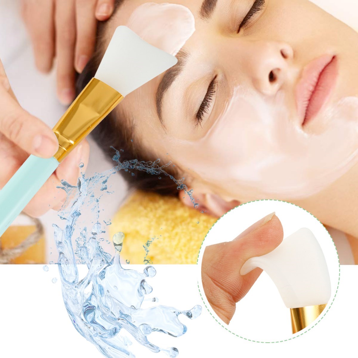 2er Set Silikon Gesichtsmaske & Creme Spatel - Leicht zu reinigen (5563) #3