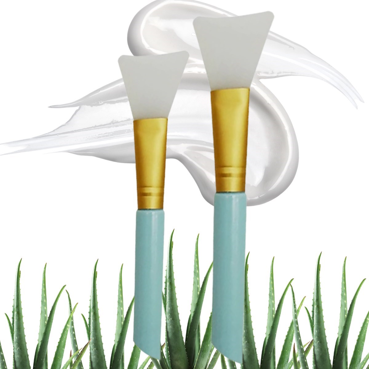 2er Set Silikon Gesichtsmaske & Creme Spatel - Leicht zu reinigen (5563) #5