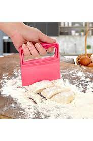 Handled Dough Cutter - Plastic Scraper Spatula (5563)
