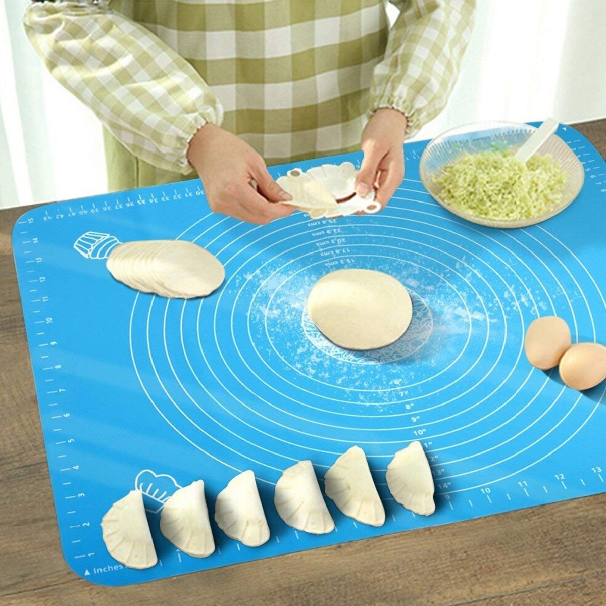 40*50 cm Silikon Ölçekli Kullanımı Kolay Hamur Açma Matı Ekmek Mantı Makarna Hamuru Yoğurma Matı (5563) #5