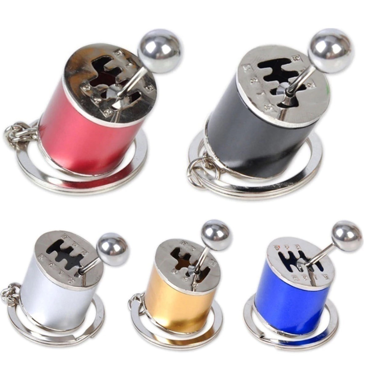 Beweglicher Auto-Schaltknauf Schlüsselanhänger 6-Gang Manuelles Getriebe #3