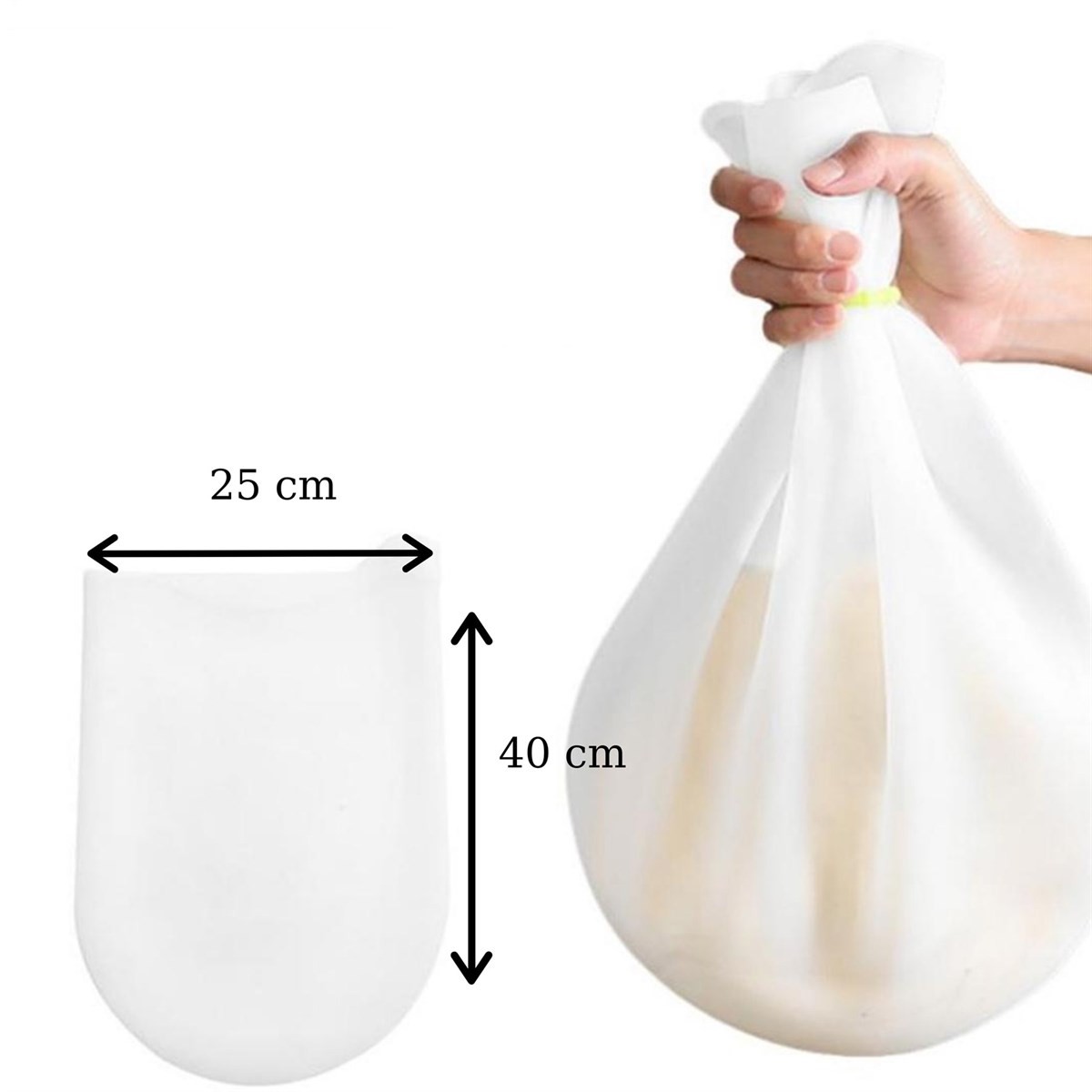 Büyük Hamur Torbası Silikon Şeffaf Hamur Yoğurma Torbası Ekmek Makarna Mantı Hamuru Kolay Yoğurma (5563) #2