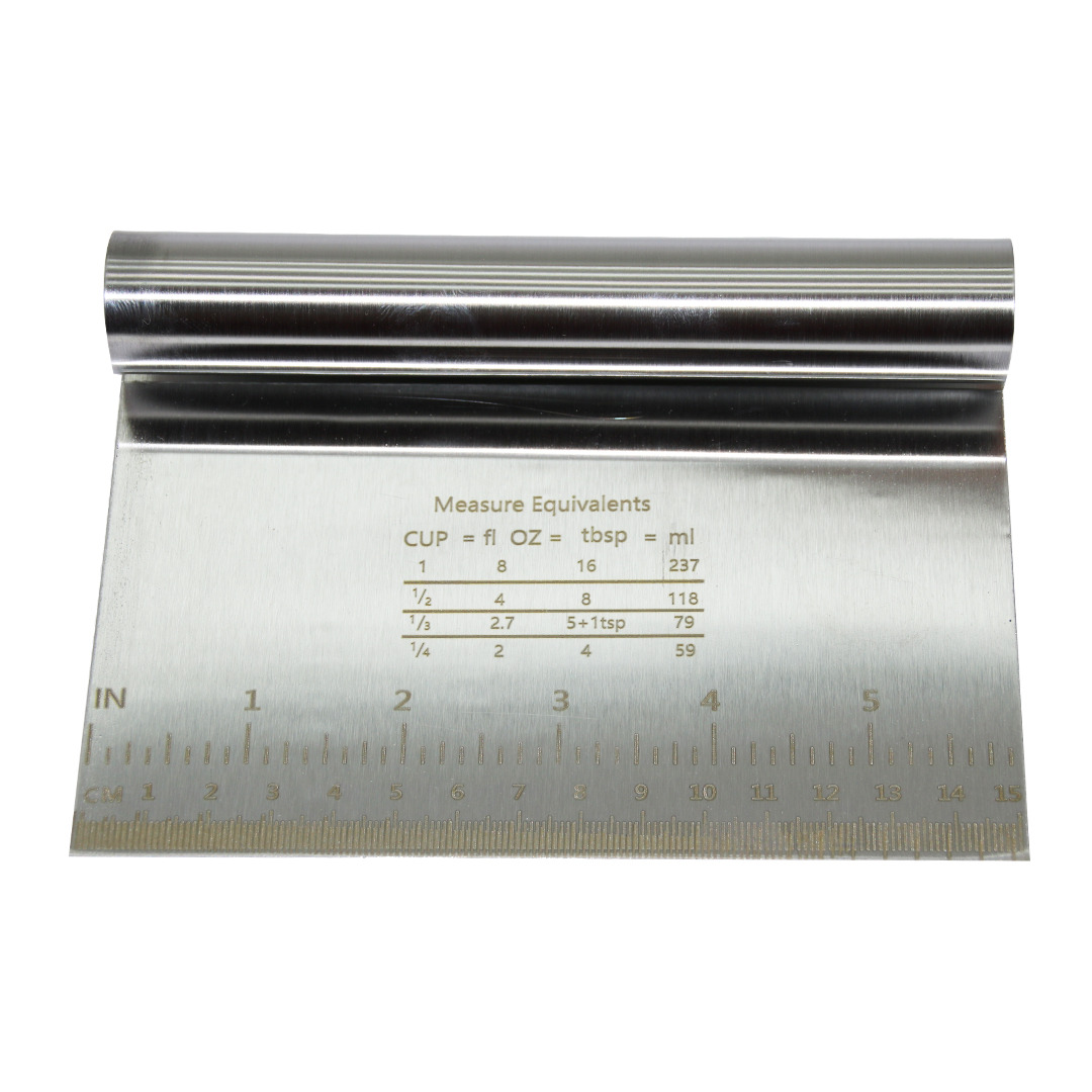 Metal Chrome Dough Cutter - Scraper 15x11cm (5563)