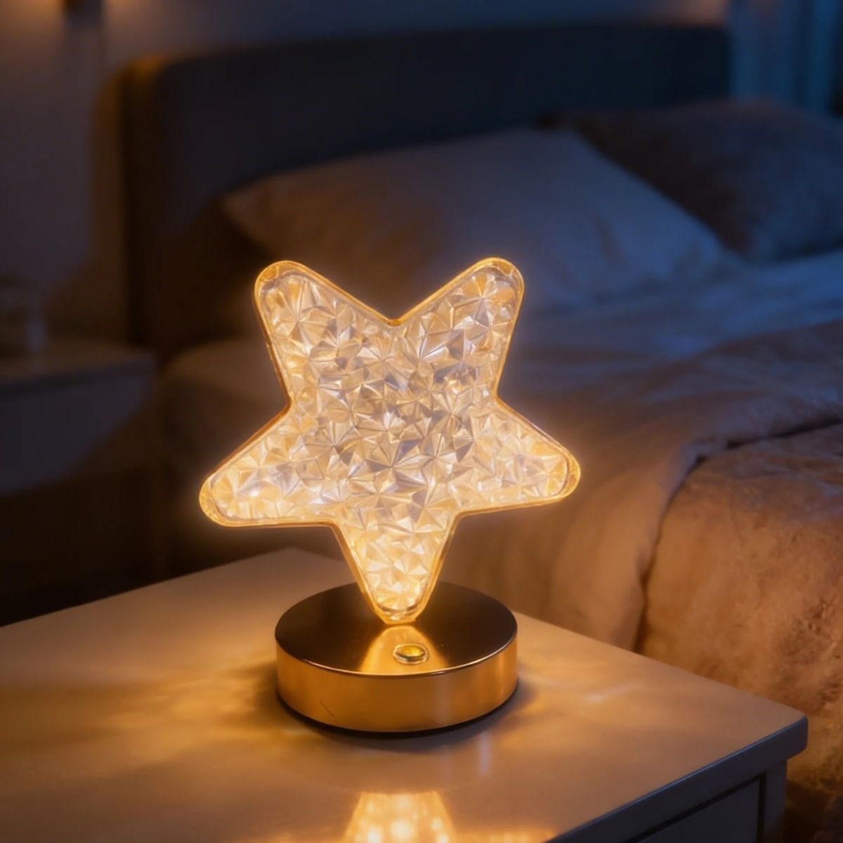 Kristall LED Tischlampe Sternmodell – Touchscreen, 3 Farblichmodi, aufladbar (5563) #3