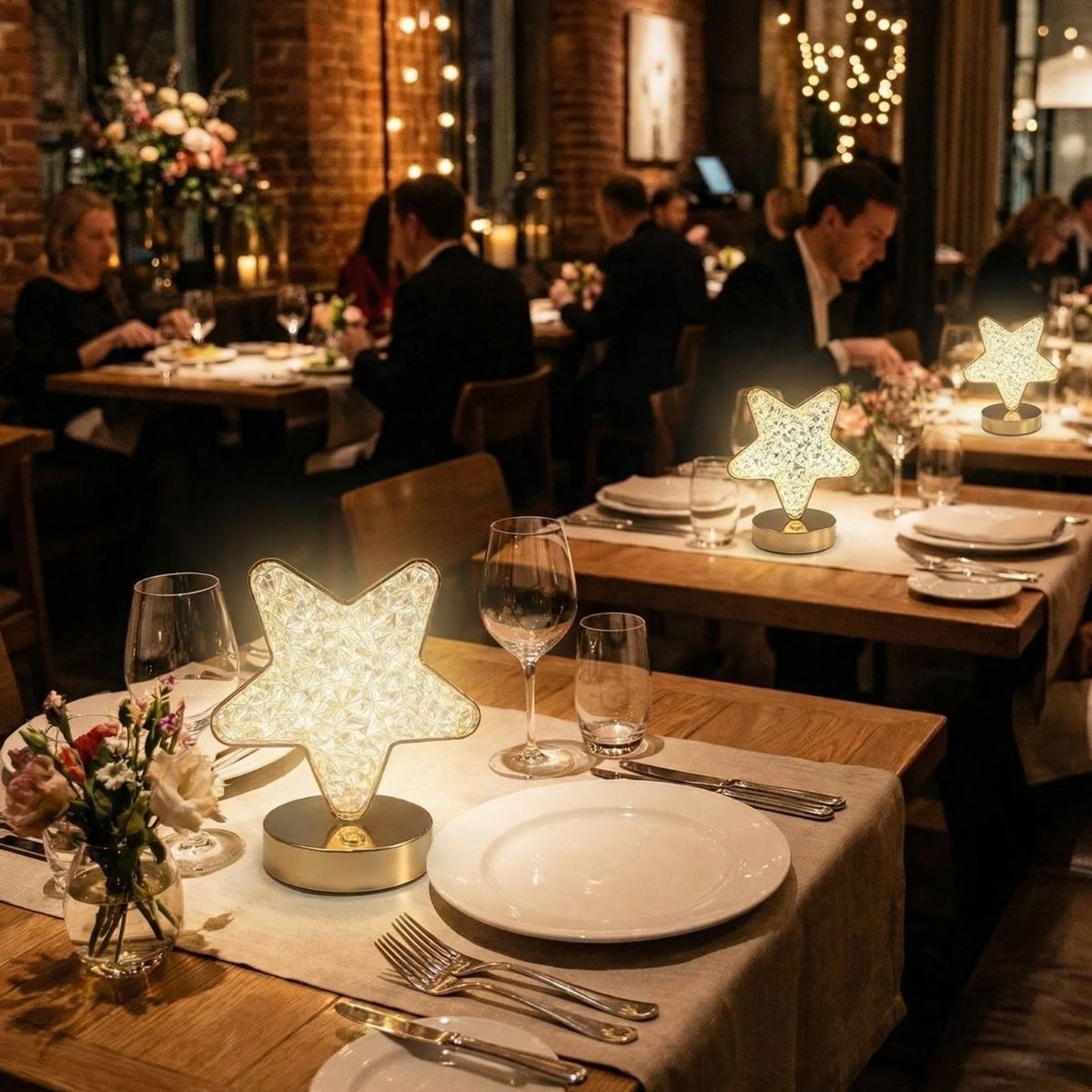 Kristall LED Tischlampe Sternmodell – Touchscreen, 3 Farblichmodi, aufladbar (5563) #4