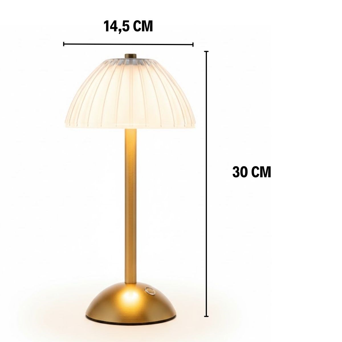 Tall Mushroom Striped LED Desk Lamp – Touch Control, 3 Color Modes, Rechargeable (5563) #5