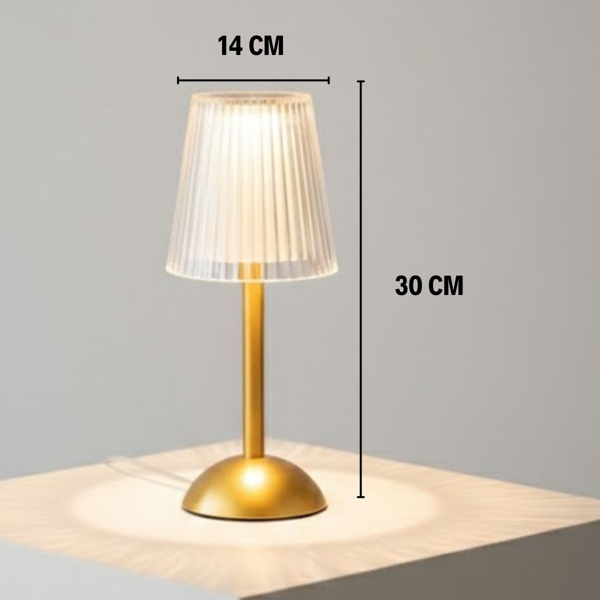 Long Classic Striped LED Table Lamp – Touch Control, 3 Color Modes #5