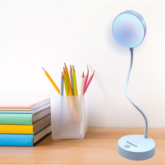 Yuvarlak USBli Dokunmatik 3 Kademeli 360 Derece  Özel Göz Korumalı Led Lityum Masa Lambası (5563) #4