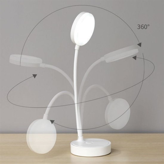 Yuvarlak USBli Dokunmatik 3 Kademeli 360 Derece  Özel Göz Korumalı Led Lityum Masa Lambası (5563) #5