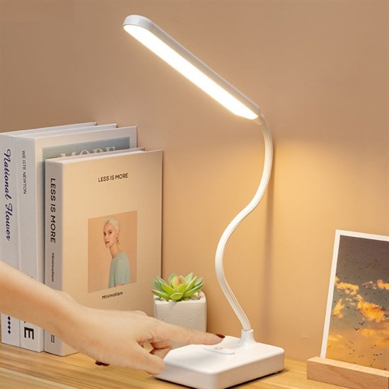 İnce Uzun USBli Dokunmatik 3 Kademeli 360 Derece Özel Göz Korumalı led Lityum Masa Lambası (5563) #5