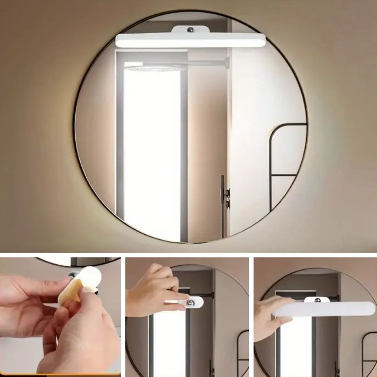 Dokunmatik USB İle Şarj Olabilen 27 cm Led Aydınlatma Makyaj Aynası Işığı (5563) #2