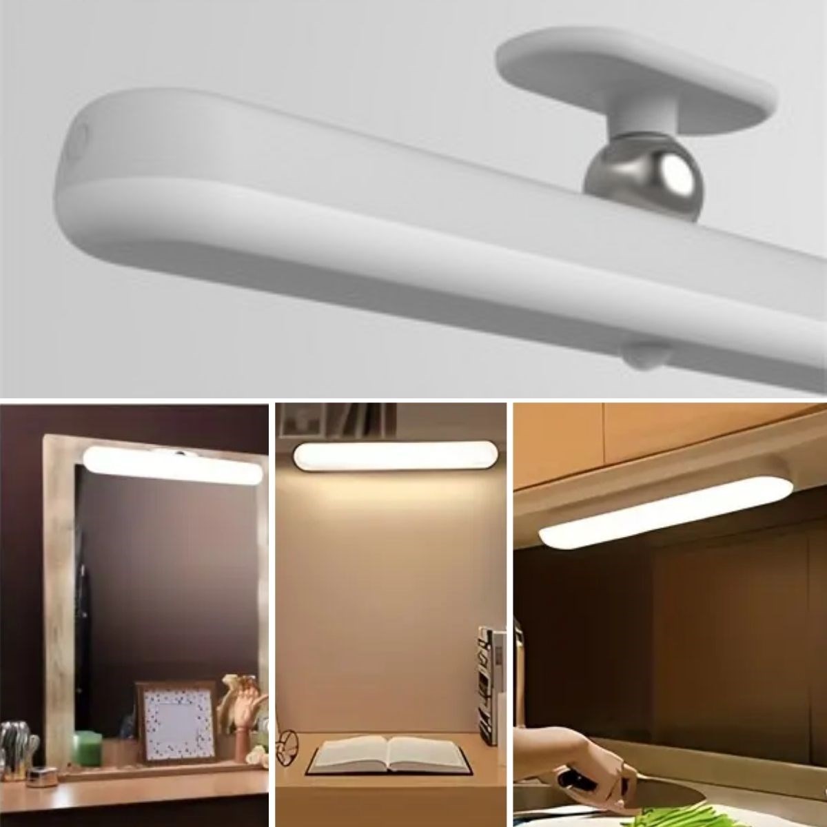 Dokunmatik USB İle Şarj Olabilen 27 cm Led Aydınlatma Makyaj Aynası Işığı (5563) #5