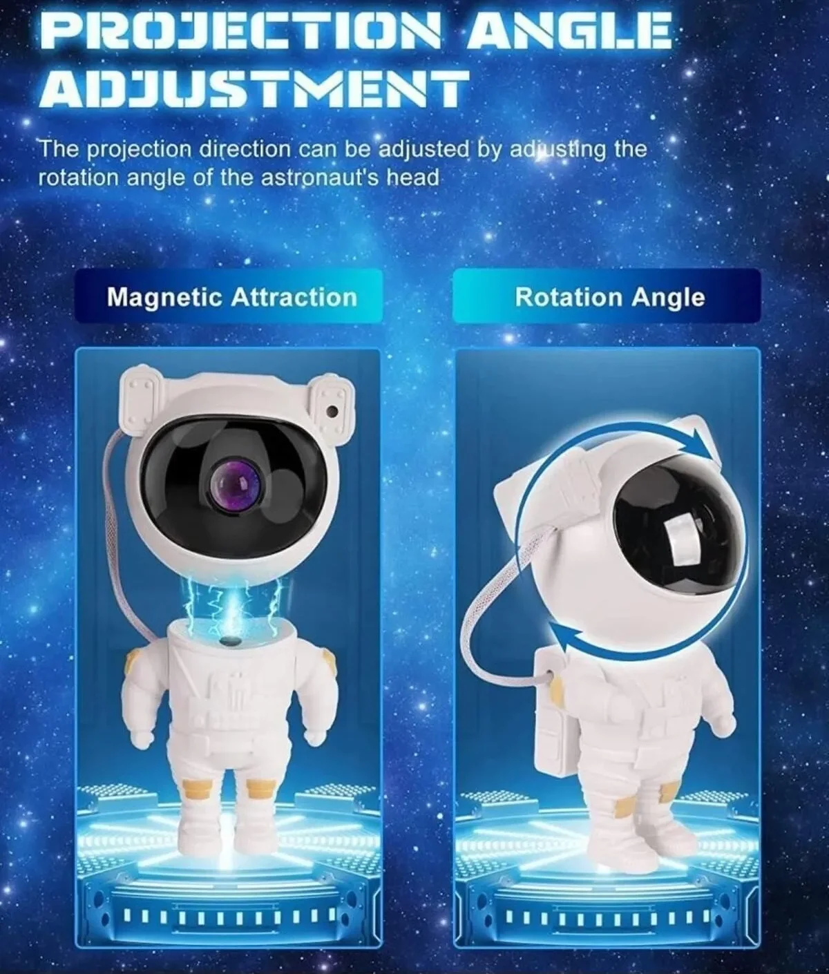 Astronot, Galaksi, Projektör, Uzaktan Kumandalı, Gece Lambası BWR-47 (5563) #4