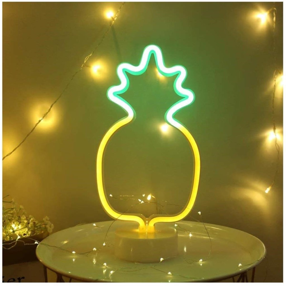 Dekoratif Ananaslı Neon Led Masa Ve Gece Lambası Hediyelik Lamba (5563) #5