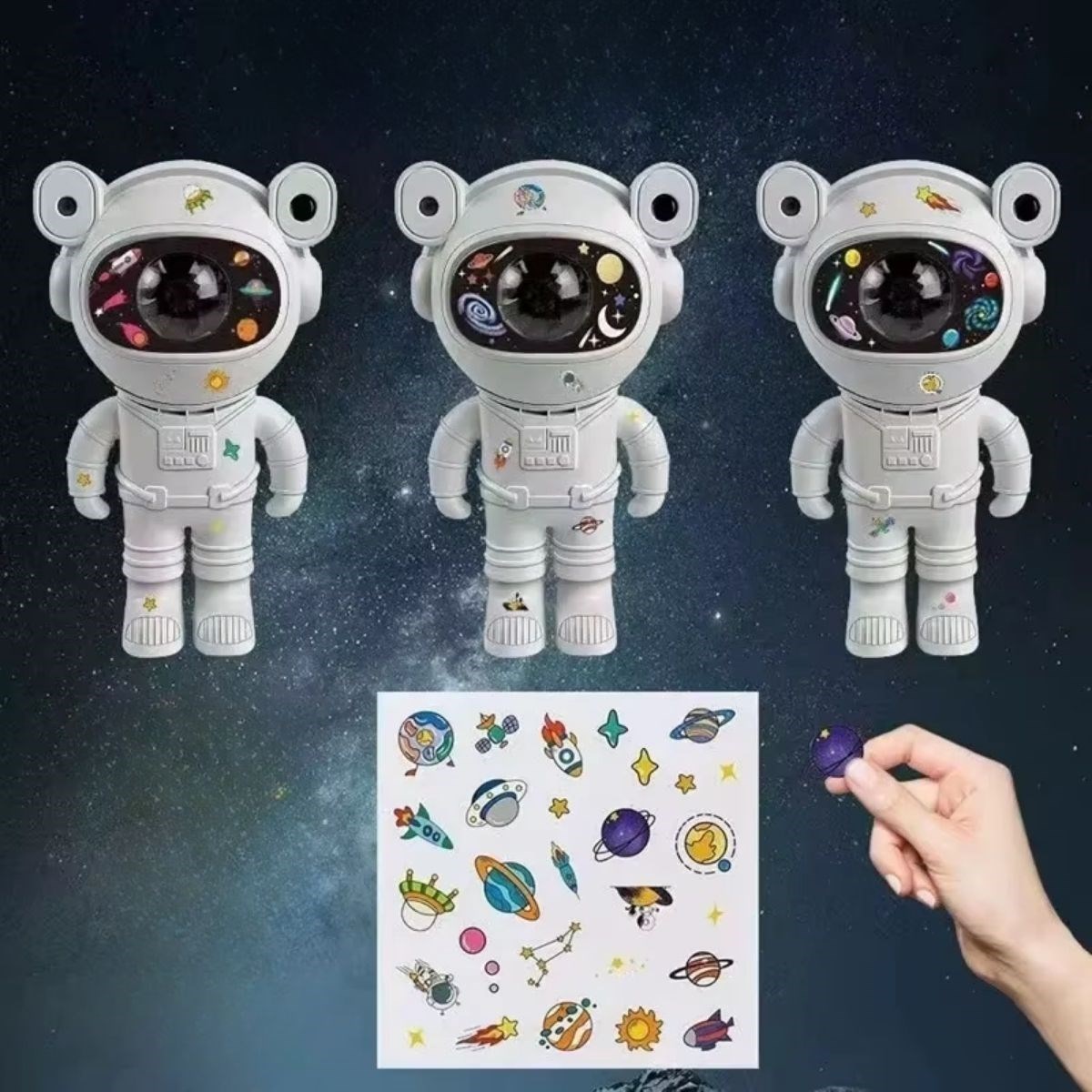 Stickerlı ,Kumandalı ASTRONOT Model Gece Lambası (5563) #2