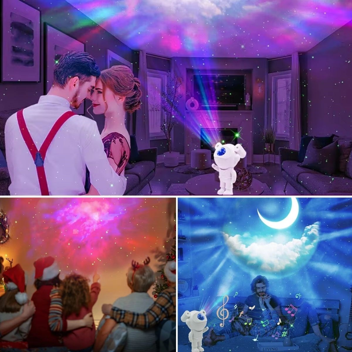 Stickerlı ,Kumandalı ASTRONOT Model Gece Lambası (5563) #3