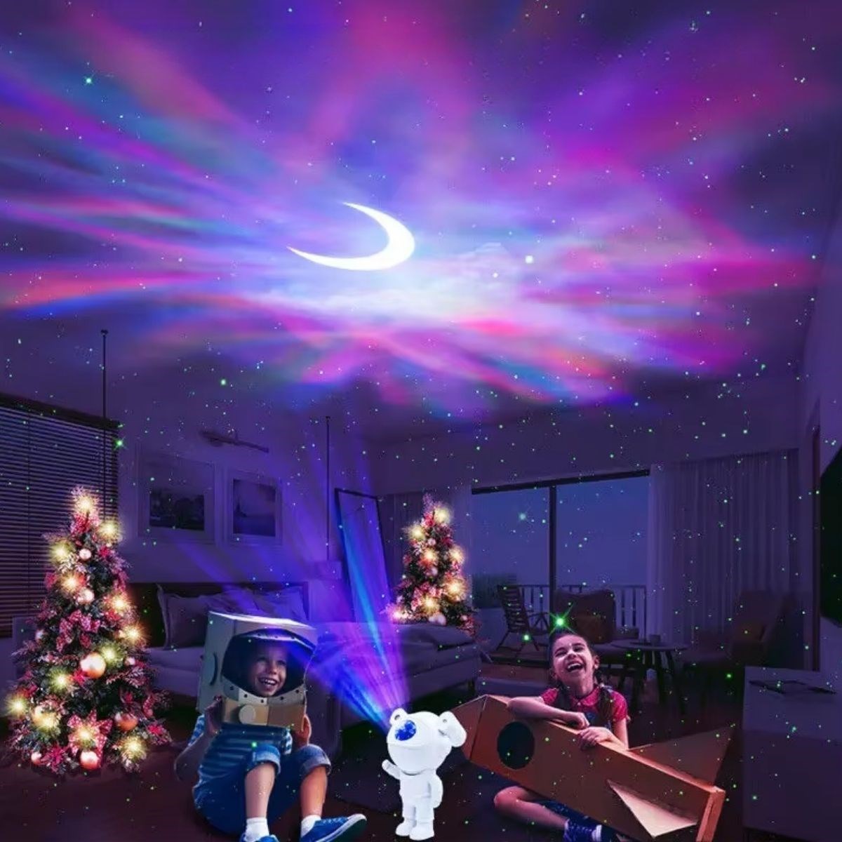 Stickerlı ,Kumandalı ASTRONOT Model Gece Lambası (5563) #5