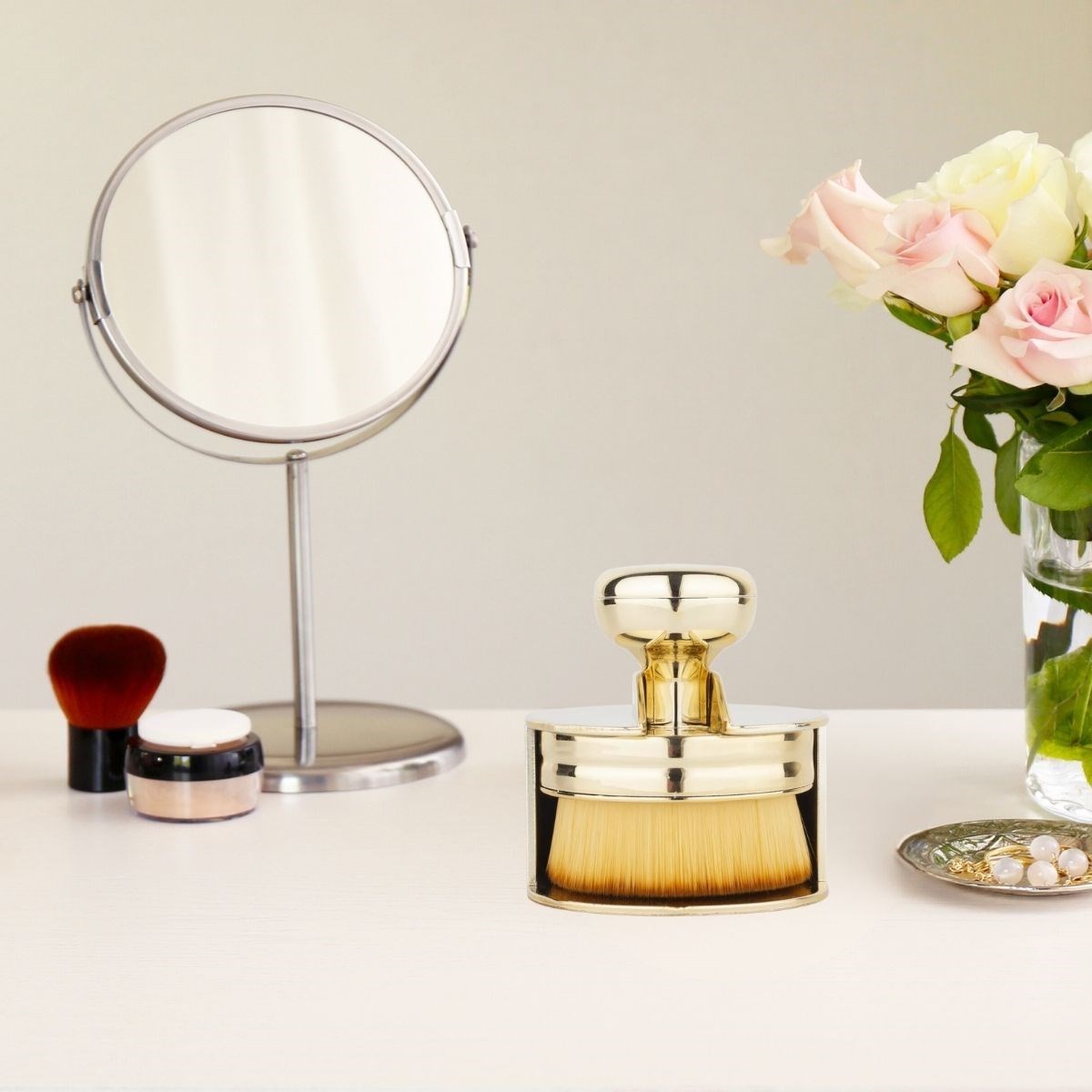 Profesyonel Geniş Pratik Tutma Saplı Gold Büyük Fondöten Yayma Fırçası (5563) #4