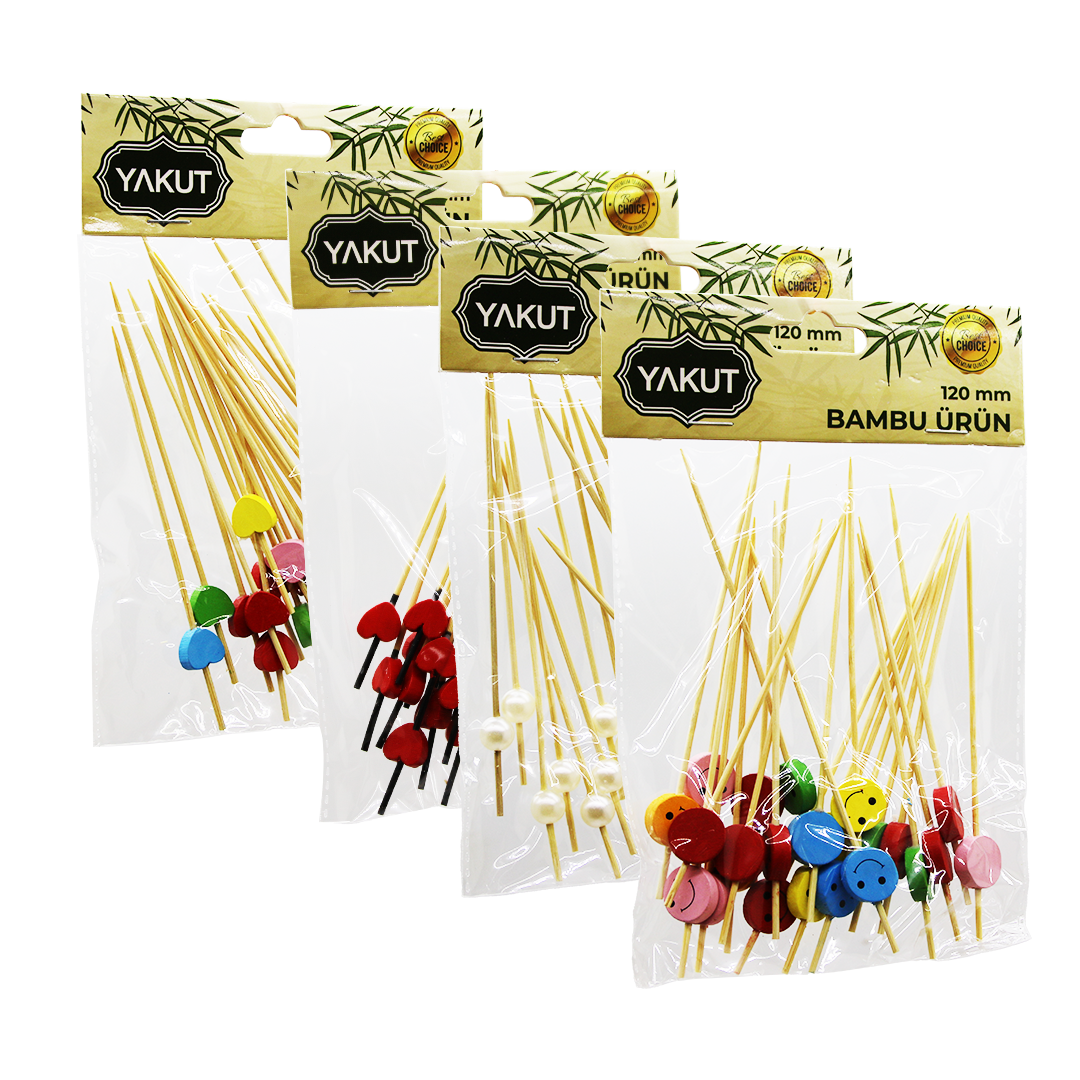 20er Set Bambus Cocktail Zahnstocher 120MM (5563) #2