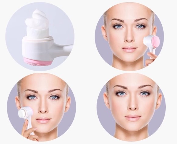 Doppelseitige 3D-Gesichtsreinigungsbürste (5563) #4