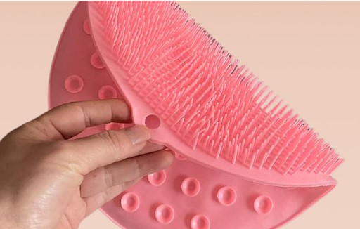 Yuvarlak Vantuzlu Banyo Sırt Kese Matı 26 cm (5563) #4