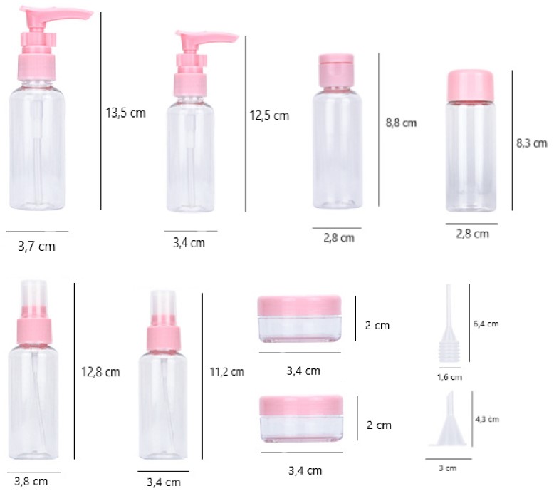 10 Parça Seyahat  Sprey ve Boş Şişe Seti (5563) #3