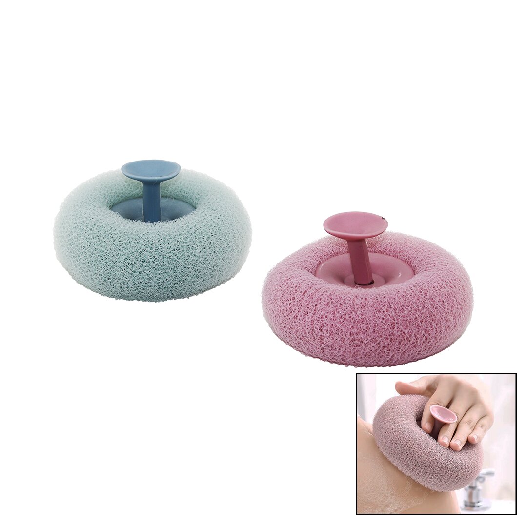 DUŞ MASAJ SÜNGERİ RENKLİ - BANYO LİFİ MASAJ NOKTALARI GÖBEKL